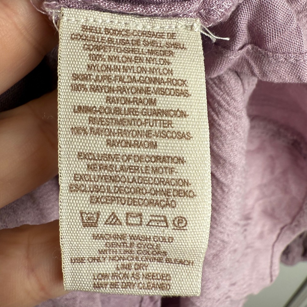 Free People Dusk Till Dawn Mini Dress in Mauve Sz 6 Boho Lace Cottagecore - Picture 12 of 15